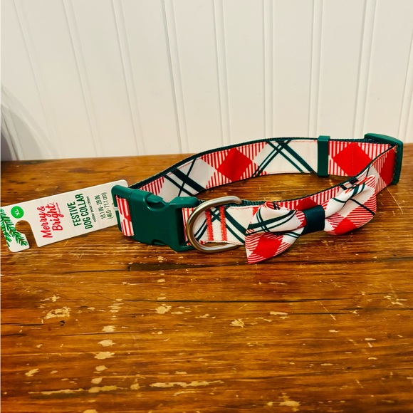 Dog Christmas Bow Tie Collar - NEW - Picture 2 of 4
